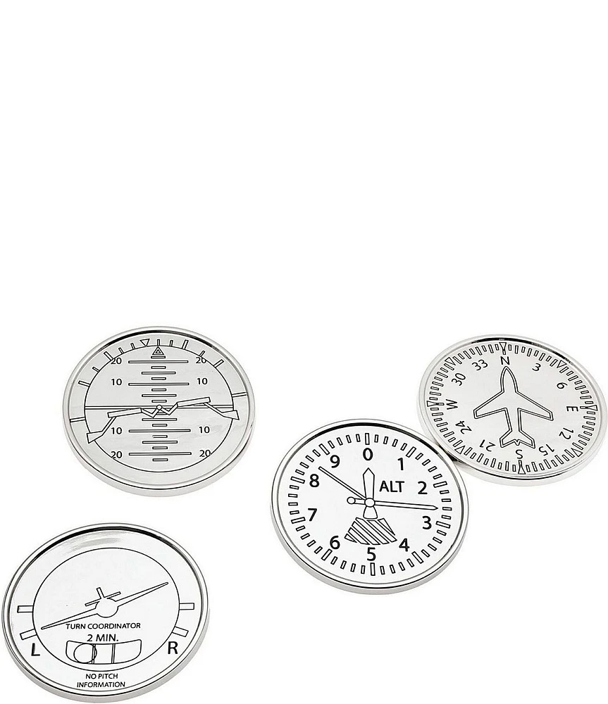Godinger Airplane Coasters, Set of 4