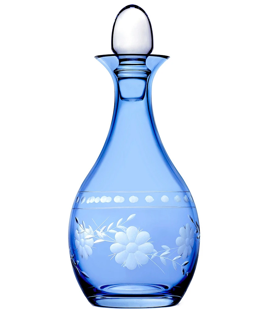 Godinger Belle Fleur Blue Decanter, 40.5 oz.