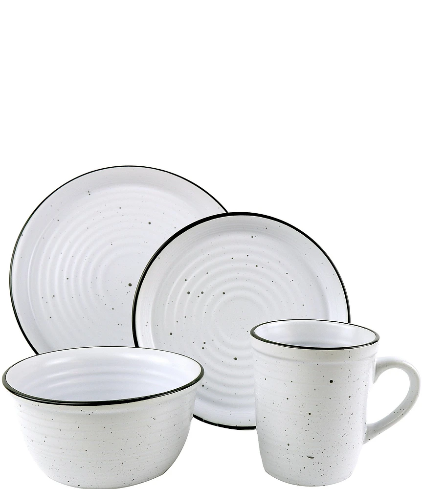 Godinger Bistro II Dinnerware 16-Piece, Service for 4