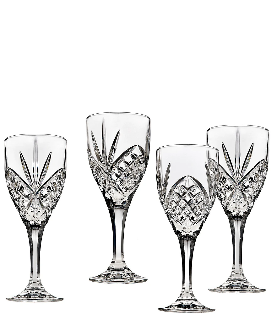 Godinger Dublin Crystal Goblet Glasses, Set of 4
