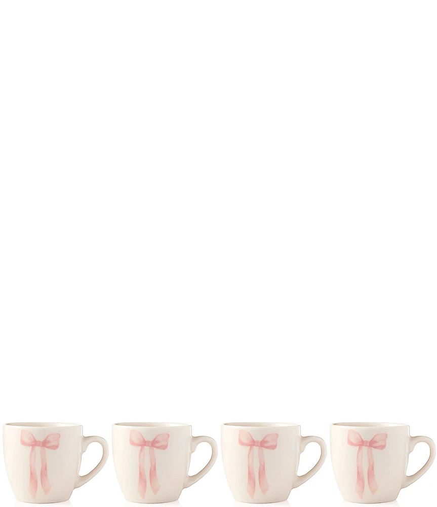 Godinger Painterly Bow Espresso Mug, Set of 4