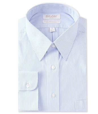 Gold Label Roundtree & Yorke Full-Fit Non-Iron Point-Collar Striped Dress Shirt
