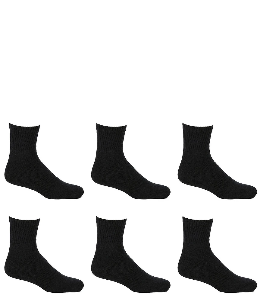 Gold Label Roundtree & Yorke Big & Tall Cushion 6-Pack Quarter Athletic Socks
