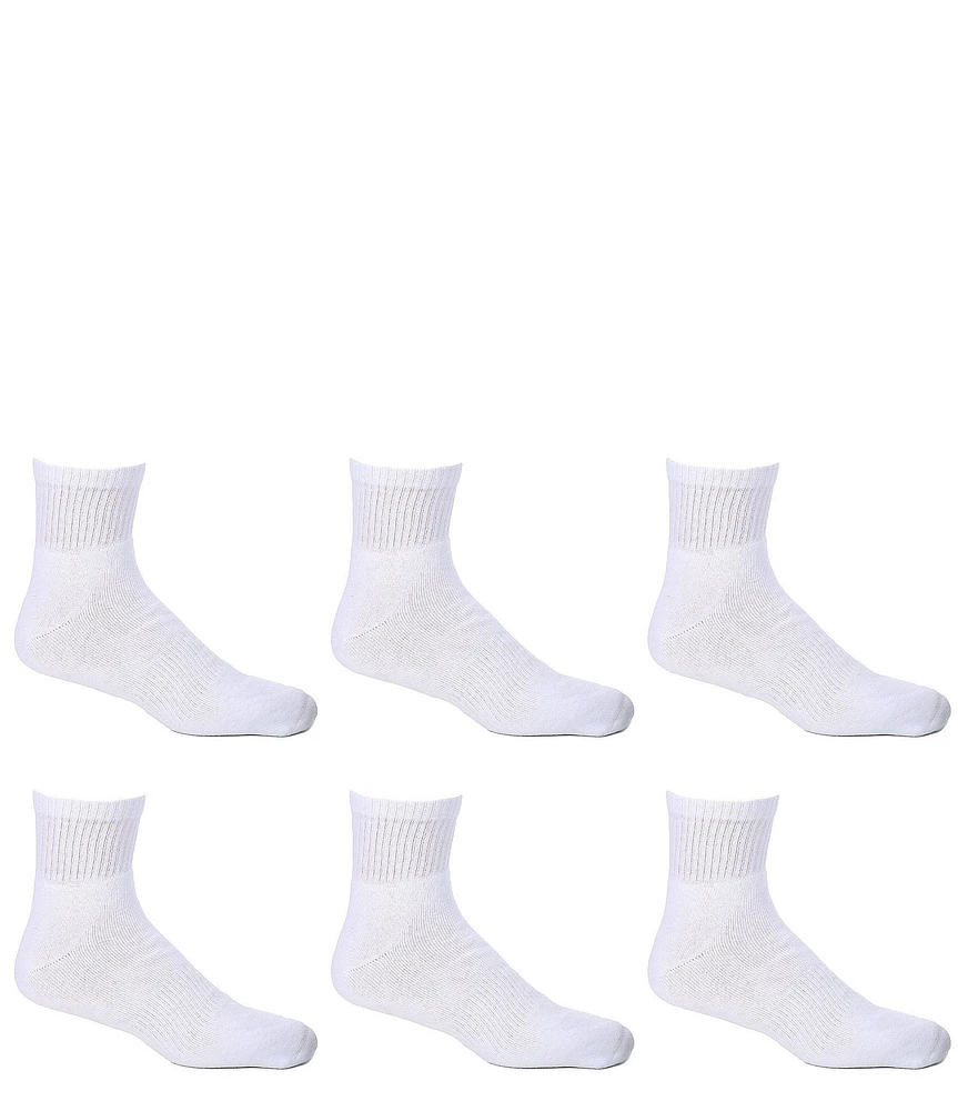 Gold Label Roundtree & Yorke Big & Tall Cushion 6-Pack Quarter Athletic Socks