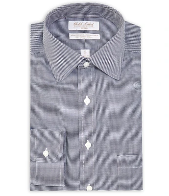 Gold Label Roundtree & Yorke Big & Tall Fitted Non-Iron Spread Collar Solid Dobby Dress Shirt