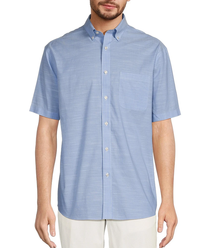 Gold Label Roundtree & Yorke Big & Tall Full-Fit Non-Iron Button Down Collar Short Sleeve Sport Shirt