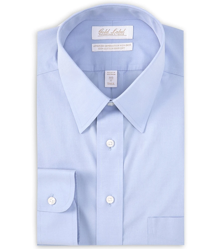 Gold Label Roundtree & Yorke Big & Tall Non-Iron Point Collar Solid Dress Shirt