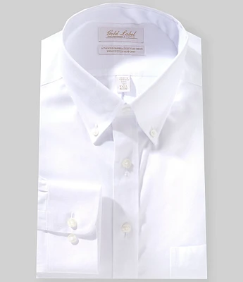 Gold Label Roundtree & Yorke Big & Tall Slim Fit Point Collar Solid Twill Dress Shirt