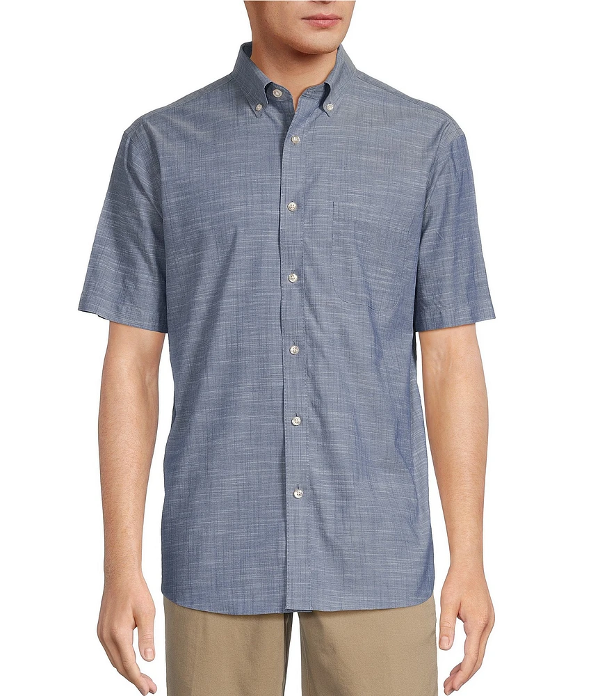 Gold Label Roundtree & Yorke Full Fit Non-Iron Solid Short Sleeve Sport Shirt
