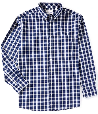 Gold Label Roundtree & Yorke Non-Iron Long Sleeve Plaid Sport Shirt