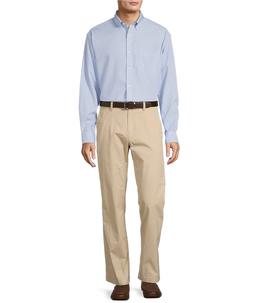 Gold Label Roundtree & Yorke Non-Iron Long Sleeve Small Checked Print Sport Shirt