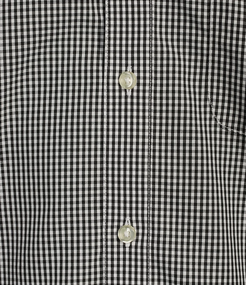 Gold Label Roundtree & Yorke Non-Iron Long Sleeve Small Checked Print Sport Shirt