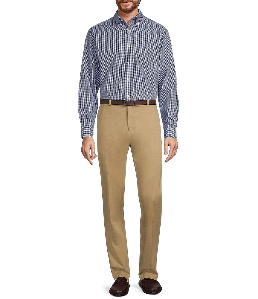 Gold Label Roundtree & Yorke Non-Iron Long Sleeve Small Checked Print Sport Shirt