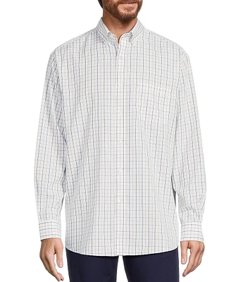 Gold Label Roundtree & Yorke Non-Iron Long Sleeve Windowpane Sport Shirt
