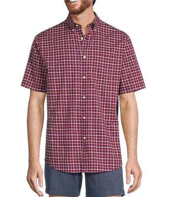 Gold Label Roundtree & Yorke Non-Iron Short Sleeve Medium Plaid Pattern Sport Shirt