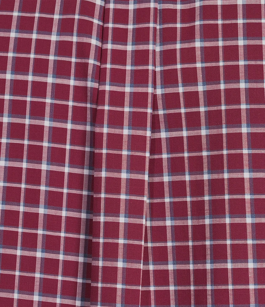 Gold Label Roundtree & Yorke Non-Iron Short Sleeve Medium Plaid Pattern Sport Shirt