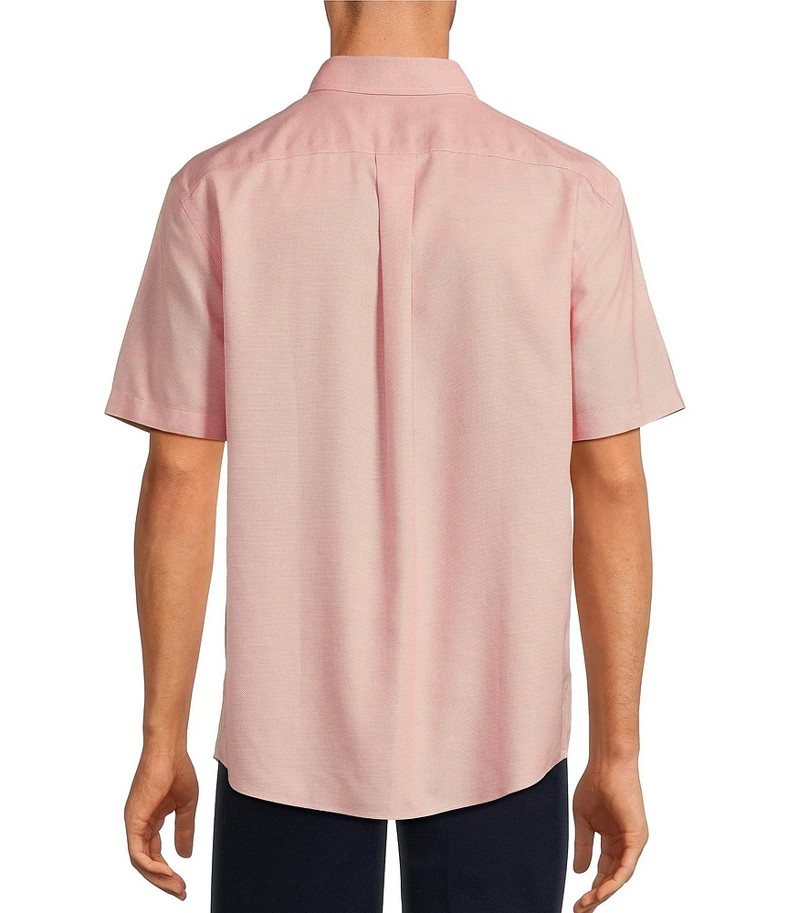 Gold Label Roundtree & Yorke Non-Iron Short Sleeve Solid Dobby Sport Shirt