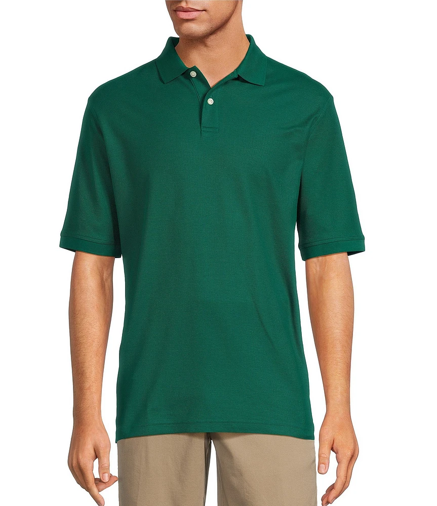 Gold Label Roundtree & Yorke Non-Iron Short Sleeve Solid Pique Polo Shirt