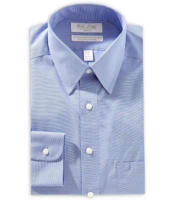 Gold Label Roundtree & Yorke Slim-Fit Non-Iron Point Collar Solid Poplin Dress Shirt