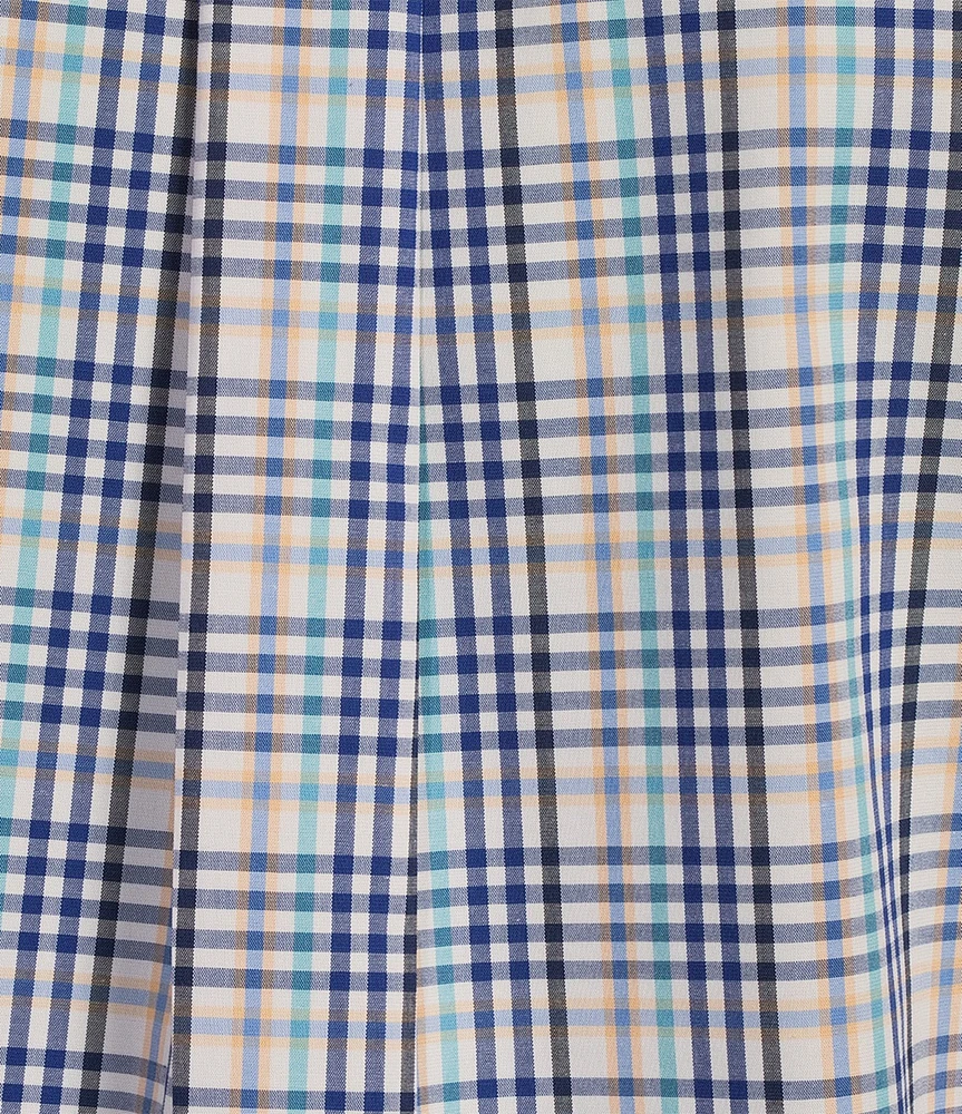 Gold Label Roundtree & Yorke Slim Fit Non-Iron Short Sleeve Plaid Pattern Sport Shirt