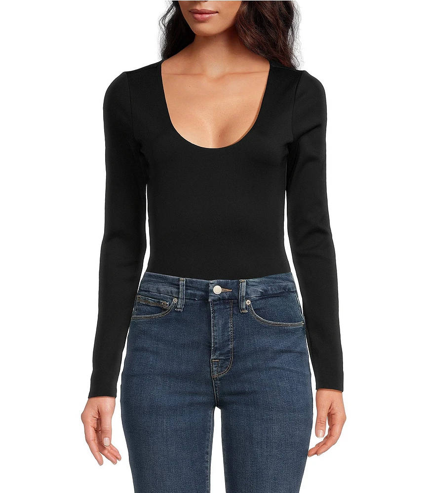 Good American Scuba Scoop Neck Long Sleeve Bodysuit