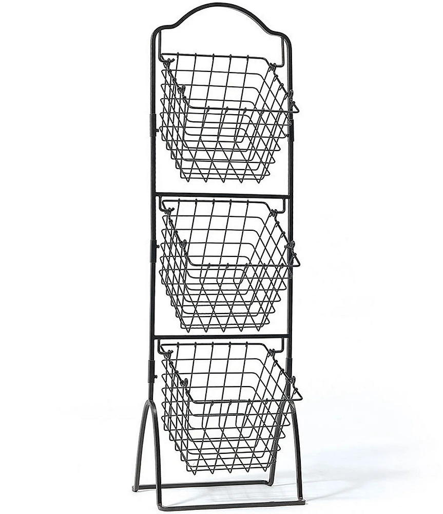 Gourmet Basics by Mikasa 3-Tiered Metal Market Basket