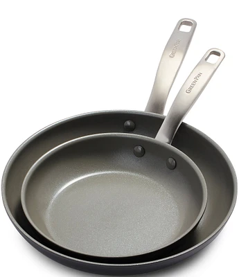 GreenPan Chatham Ceramic Non-stick 8#double; & 10#double; Open Fry Pan Set