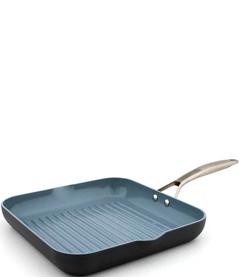 GreenPan Paris Pro Ceramic Non-Stick Square 11#double; Grill Pan with Spouts