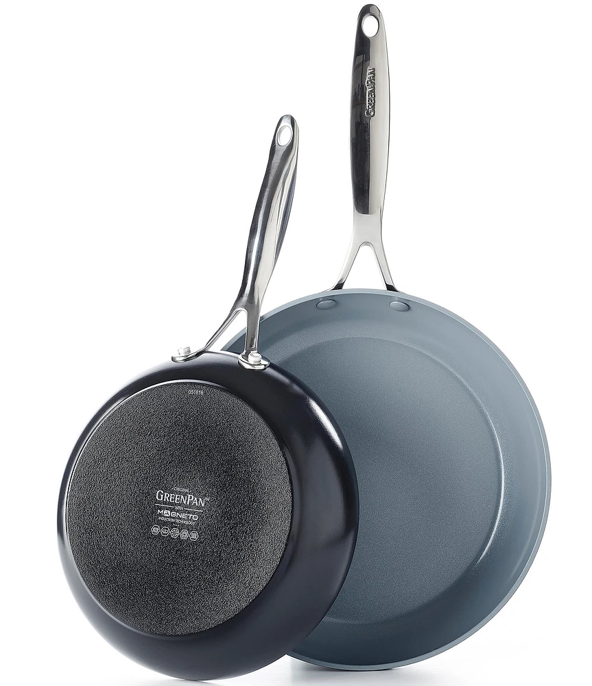 GreenPan Valencia Pro Magneto Ceramic Non-Stick 2-Piece Open Fry Pan Set, 10#double; & 12#double;