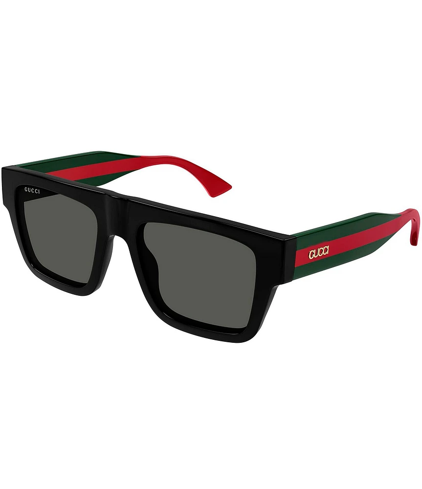 Gucci Men's New Pop Web 53mm Square Sunglasses