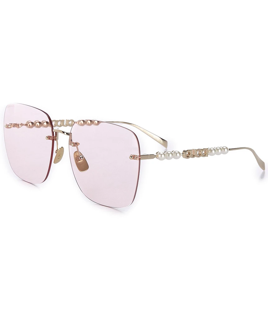 Gucci Women's Fashion Show 63mm Square Sunglasses