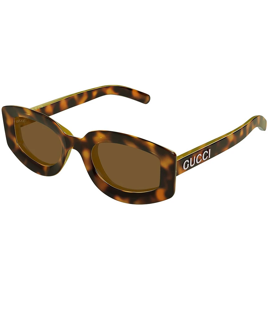 Gucci Sunset Boulevard 51mm Geometric Tortoise Sunglasses