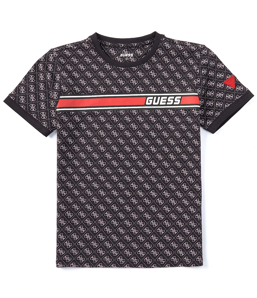 Guess Big Boys Short Sleeve Allover Print Guess T-Shirt