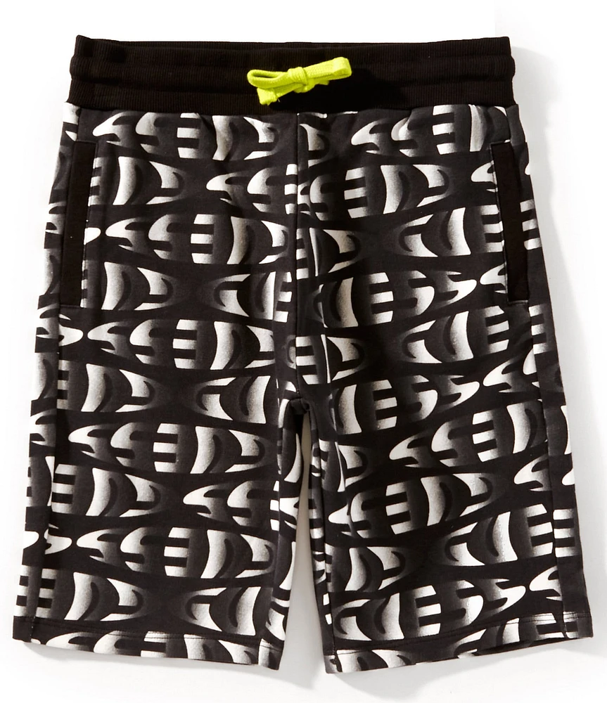 Guess Big Boys Printed Unbrushed Fleece Shorts