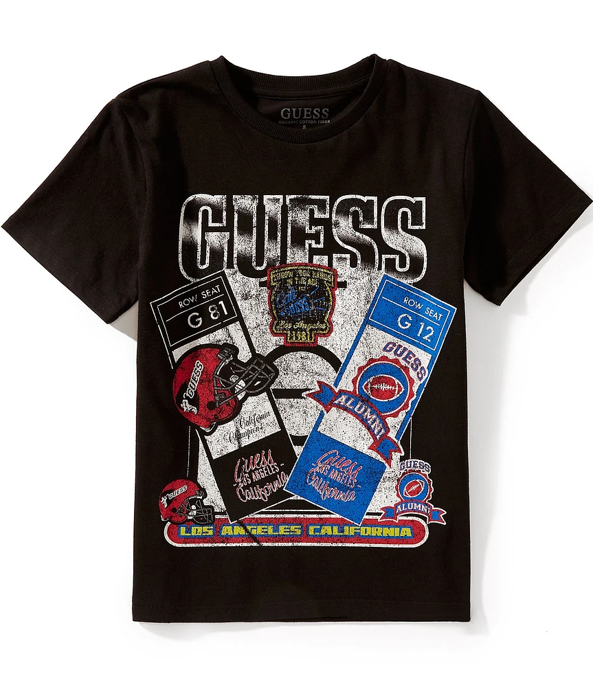 Guess Big Boys Short Sleeve Vintage Sports Graphic T-Shirt