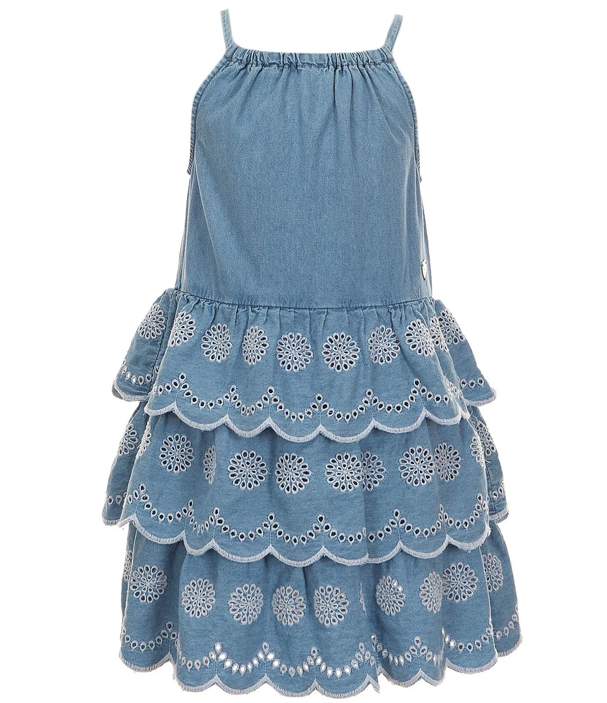 Guess Big Girls Denim Sleeveless Halter Dress