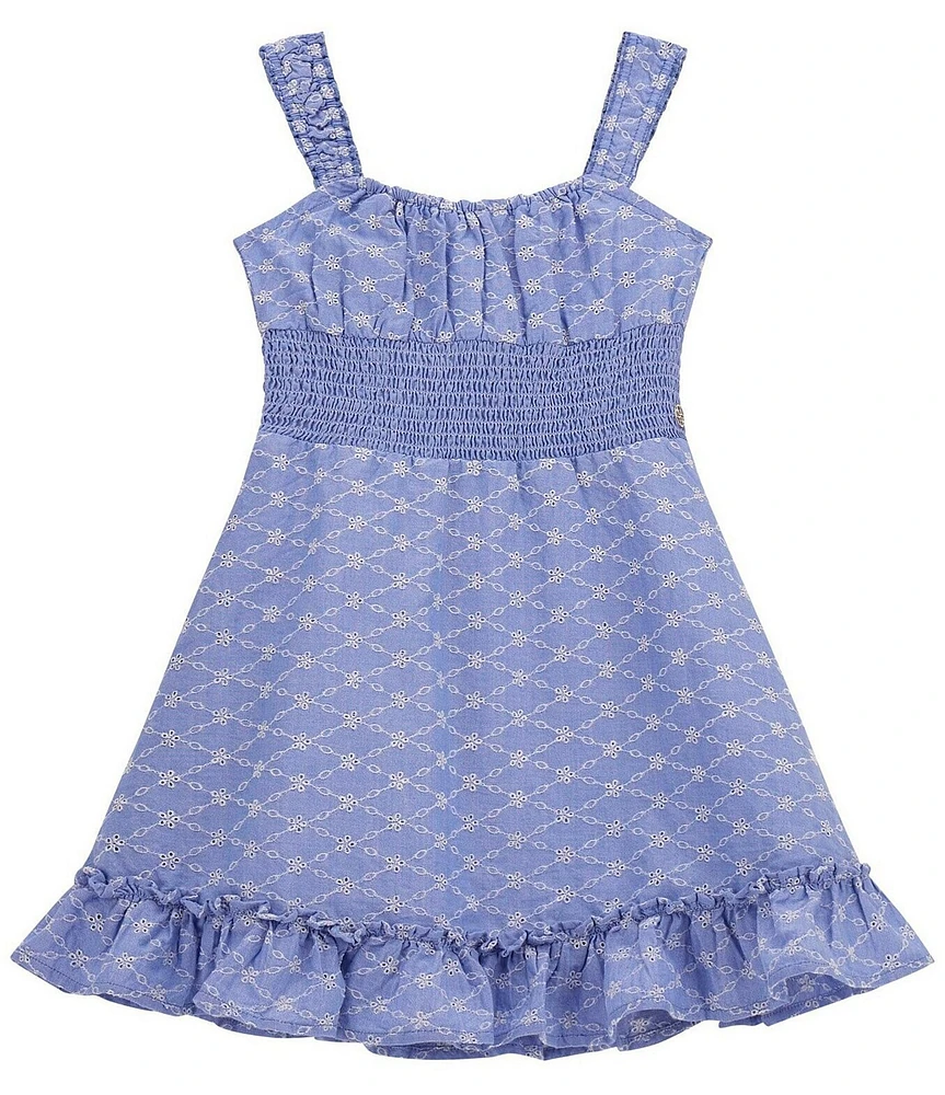 Guess Big Girls Sleeveless Sangallo Oxford Dress