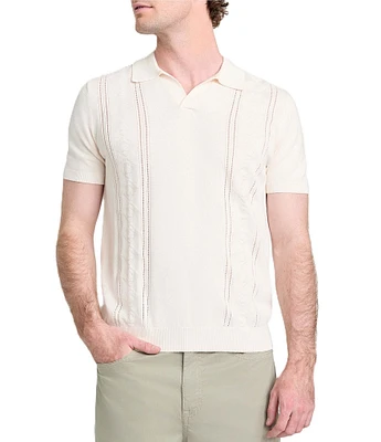 Guess Bryant ointelle Short Sleeve Rib Knit Polo Shirt