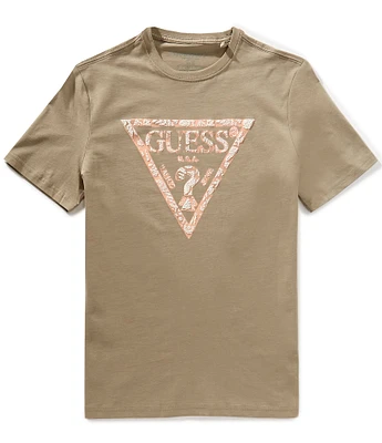 Guess Classic Triangle Logo Short Sleeve Graphic T-Shirt