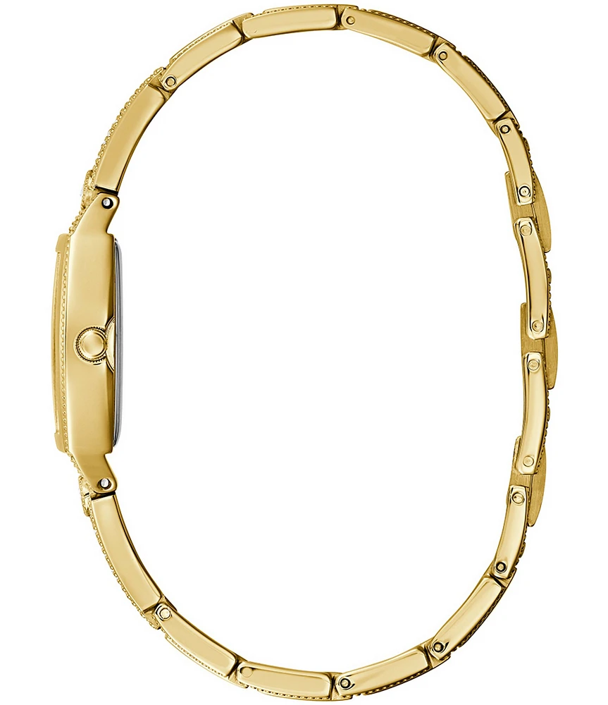 Guess Gold-Tone Crystal Bracelet Watch