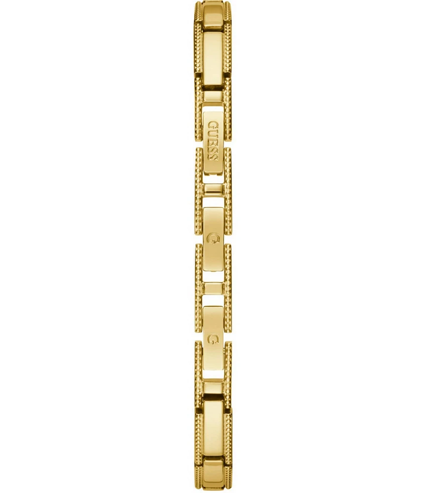 Guess Gold-Tone Crystal Bracelet Watch