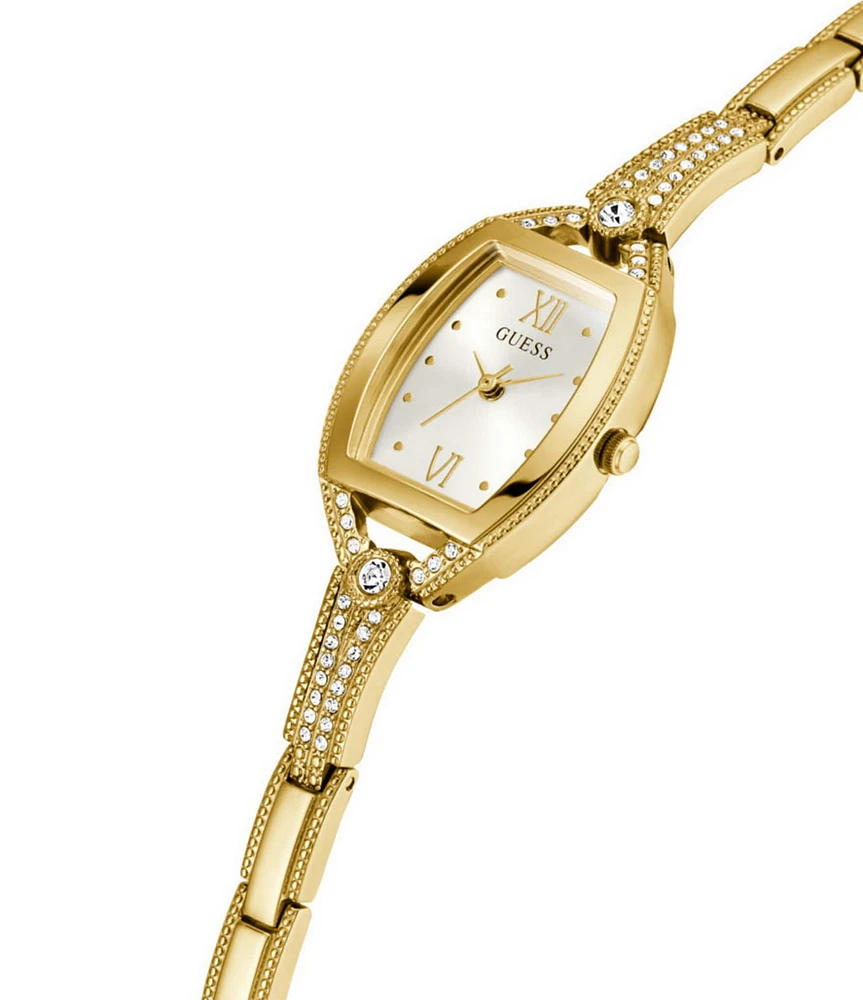 Guess Gold-Tone Crystal Bracelet Watch