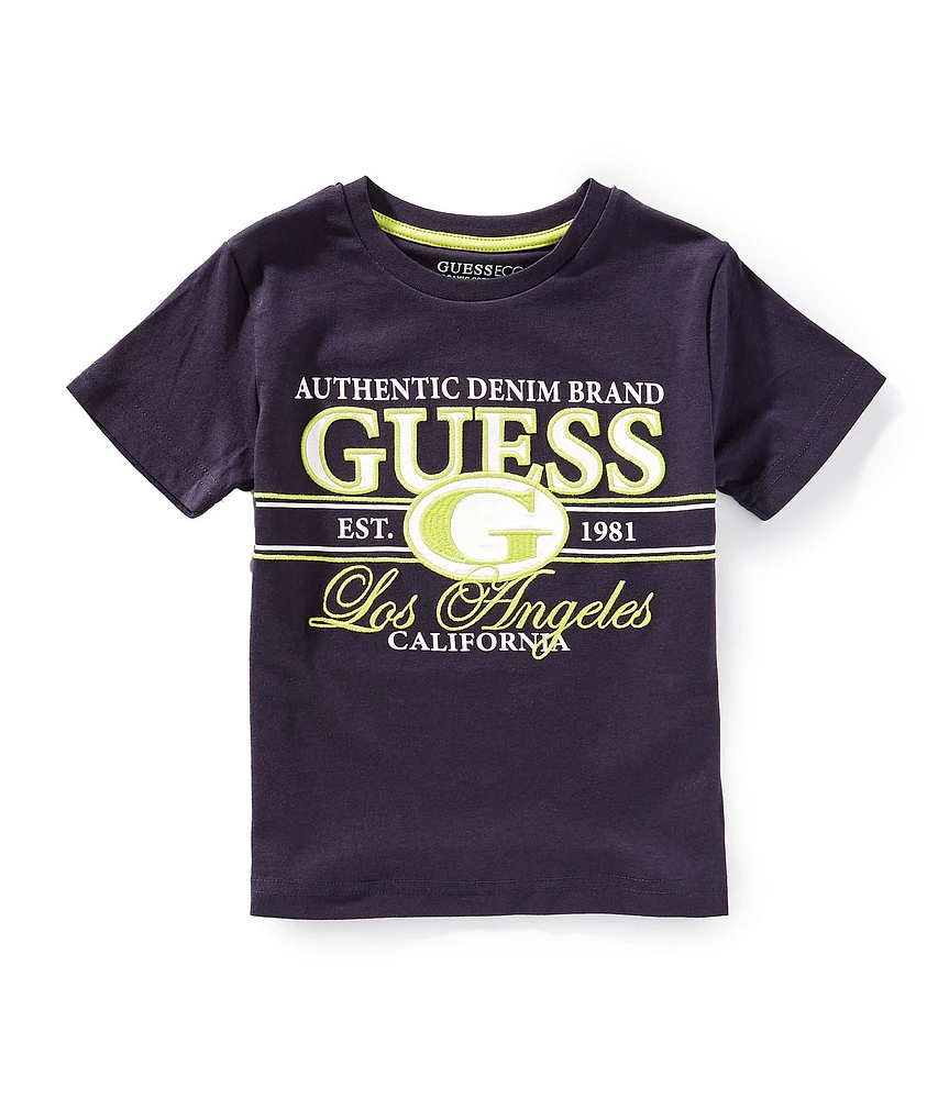 Guess Little Boys Short Sleeve Guess Graphic Print T-Shirt
