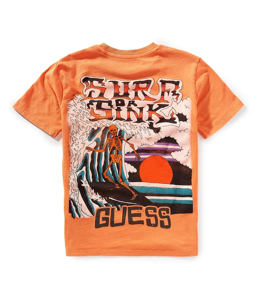 Guess Big Boys Short Sleeve Surf Graphic T-Shirt