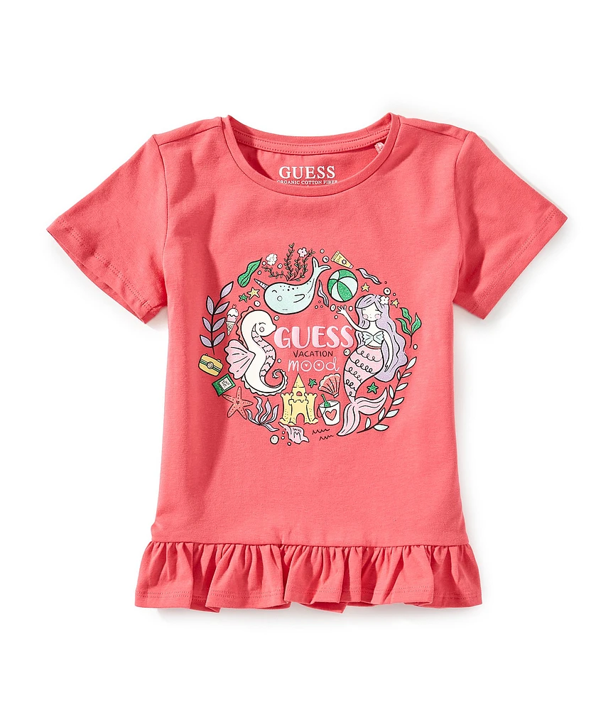 Guess Little Girls Short-Sleeve Mermaid T-Shirt