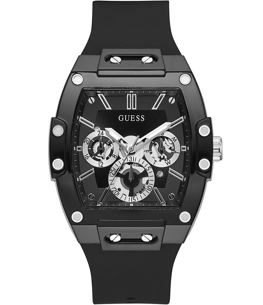 Guess Men's Silicone Multi-Function Watch