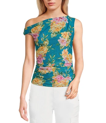 Guess Miri Floral Off-The-Shoulder Mesh Top