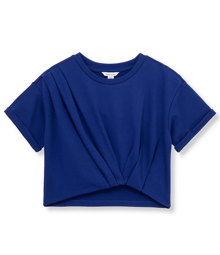 Habitual Big Girls Cuffed-Sleeve Twisted-Side T-Shirt