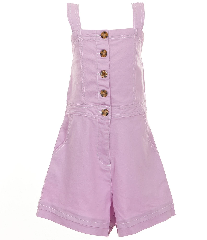Habitual Big Girls Sleeveless Button Front Romper
