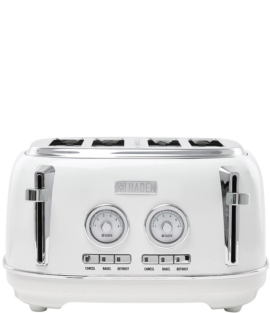 Haden Dorset 4 Slice Stainless Steel Wide Slot Control Settings Toaster